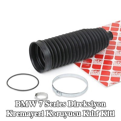 FEBI BILSTEIN Sol ön aks direksiyon kremayeri kılıfı kiti, kelepçeli — 2002 BMW 7 Series