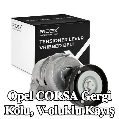 RIDEX Gergi Kolu, V-oluklu kayış — 2000 Opel Corsa