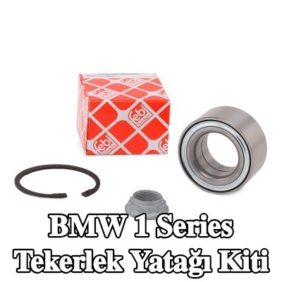 FEBI BILSTEIN Tekerlek yatağı kiti Arka Aks Sol, Arka Aks Sağ, tutma halkası, aks somunu ile — 2012 BMW 1 Series