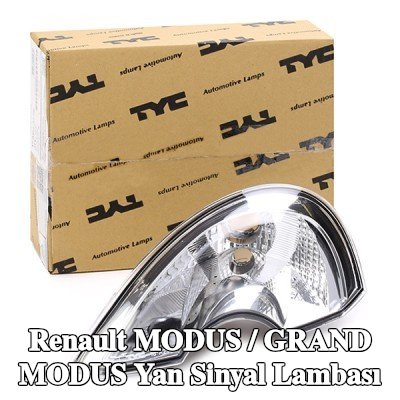 TYC Yan sinyal lambası Sol Ön, beyaz, ampul yuvası olmadan — Renault Modus / Grand Modus