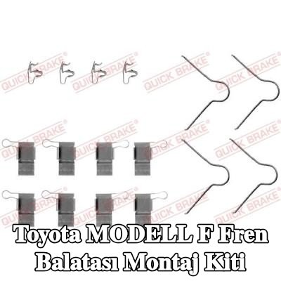 QUICK BRAKE Fren balatası montaj kiti — Toyota Modell F