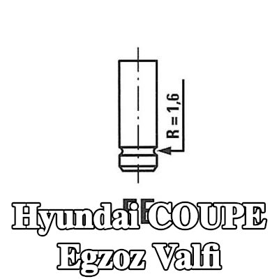 FRECCIA Egzoz valfi Nitrürlenmiş valf gövdesi — 1997 Hyundai Coupe