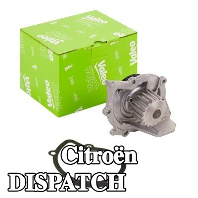 VALEO مضخة مياه بدون غطاء, مع حشيات/مانعات تسرب — Citroën Dispatch