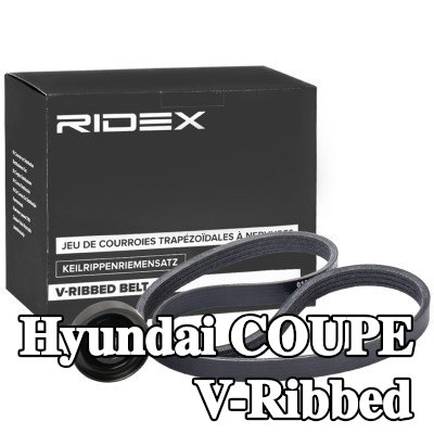 RIDEX مجموعة أحزمة V-Ribbed — Hyundai Coupe