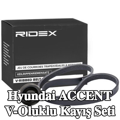 RIDEX V-Oluklu Kayış Seti — 2000 Hyundai Accent