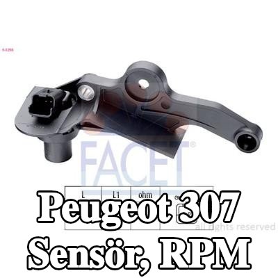 FACET Sensör, RPM İtalya'da üretilmiştir - Orijinal Ekipman Eşdeğeri — Peugeot 307
