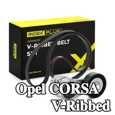 RIDEX PLUS مجموعة أحزمة V-Ribbed — 2000 Opel Corsa