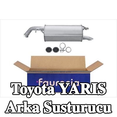 HELLA Arka susturucu Arka, montaj parçaları ile — 1999 Toyota Yaris