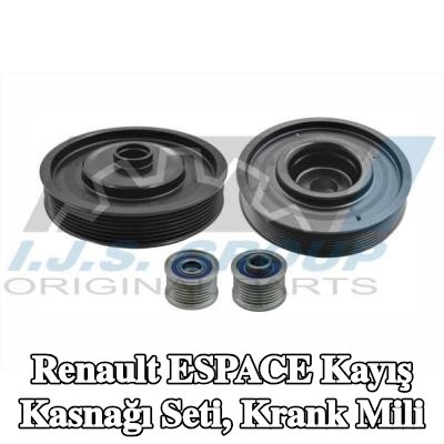 IJS GROUP Kayış Kasnağı Seti, krank mili — 2003 Renault Espace
