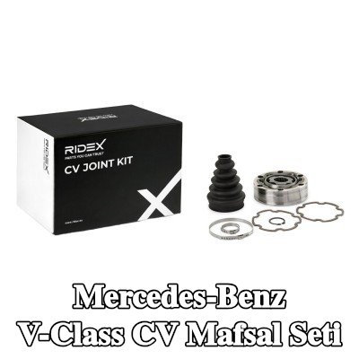 RIDEX CV mafsalı kiti Ön Aks, şanzıman tarafında, lastik körük ile — 2000 Mercedes-Benz V-Class