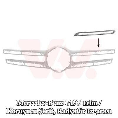 VAN WEZEL Trim / koruyucu şerit, radyatör ızgarası Sol — Mercedes-Benz Glc