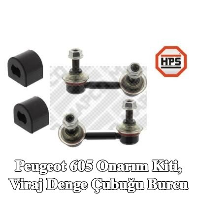 MAPCO Onarım kiti, anti-roll bar burcu Arka Aks her iki taraf, bağlantı çubuğu ile — Peugeot 605