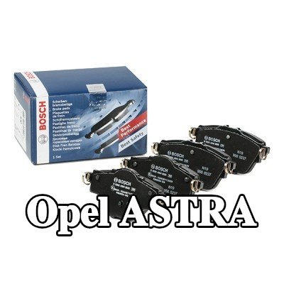 BOSCH مجموعة وسادات الفرامل 17, 3mm, مع لوحة مانعة للصرير — Opel Astra