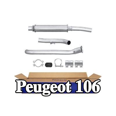 HELLA كاتم صوت وسط مع قطع التثبيت — Peugeot 106
