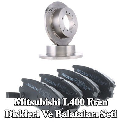 RIDEX Fren diskleri ve balataları seti Arka Aks, düz — Mitsubishi L400