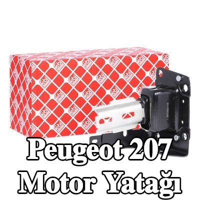 FEBI BILSTEIN Motor yatağı, sol, Elastomer — Peugeot 207
