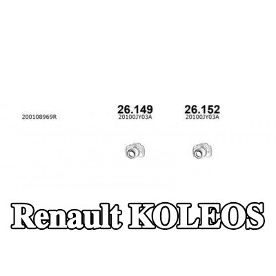 IZAWIT كاتم الصوت الخلفي السفلي — Renault Koleos