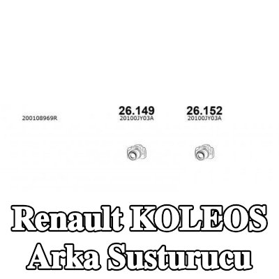 IZAWIT Arka susturucu Alt — Renault Koleos