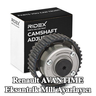 RIDEX Emme tarafı eksantrik mili ayar tertibatı, vida ile, sıçrama koruma kapaklı — Renault Avantime