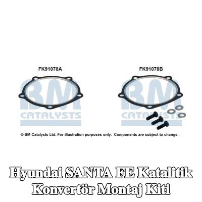 BM CATALYSTS Katalitik konvertör montaj kiti — 2002 Hyundai Santa Fe
