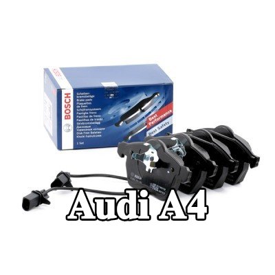 BOSCH مجموعة وسادات الفرامل 19, 5mm, مع لوحة مانعة للصرير, مع مشبك مكبس — 2003 Audi A4