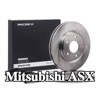RIDEX مجموعة أقراص الفرامل والوسادات للمحور الأمامي, Ø: 294mm, مزود بفتحات تهوية داخلية — Mitsubishi Asx