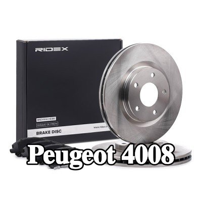 RIDEX مجموعة أقراص الفرامل والوسادات للمحور الأمامي, Ø: 294mm, مزود بفتحات تهوية داخلية — Peugeot 4008