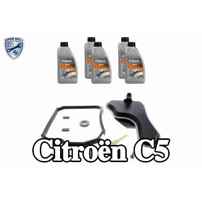 VAICO مجموعة صيانة علبة التروس مع الملحقات, مع كمية الزيت اللازمة لتغيير الزيت القياسي — 2002 Citroën C5
