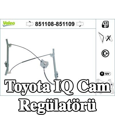 VALEO Sol ön cam regülatörü, Elektrikli, elektrik motoru olmadan — Toyota Iq