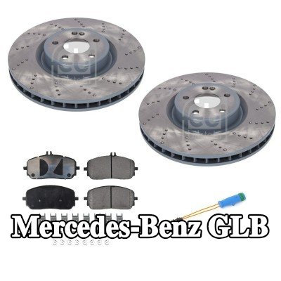 FEBI BILSTEIN مجموعة أقراص الفرامل والوسادات للمحور الأمامي, مثقبة/مُهواة — Mercedes-Benz Glb