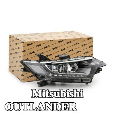 TYC المصباح الأيمن, H7/HB3, LED, مع LED, مع محرك كهربائي — 2012 Mitsubishi Outlander