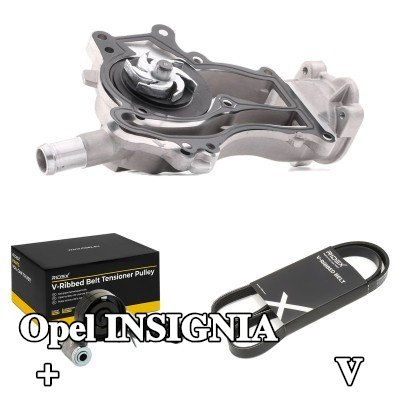 RIDEX مضخة الماء + مجموعة الحزام المضلع على شكل V — Opel Insignia