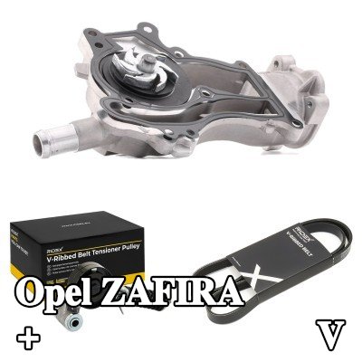 RIDEX مضخة الماء + مجموعة الحزام المضلع على شكل V — Opel Zafira