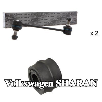 RIDEX طقم إصلاح, جلبة قضيب مانع الانقلاب المحور الأمامي كلا الجانبين, مع قضيب توصيل — 2000 Volkswagen Sharan