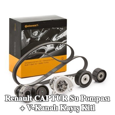 CONTITECH Su Pompası + V-Kanalı Kayış Kiti — Renault Captur