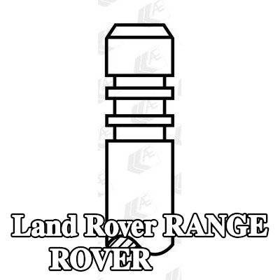 AE صمام السحب ساق الصمام المطلي بالكروم, مقعد الصمام المقوى, طرف ساق الصمام المقوى — 2002 Land Rover Range Rover