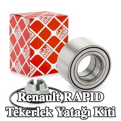 FEBI BILSTEIN Sol ön aks tekerlek yatağı kiti, Ön Aks Sağ, taç somun ile, tutma halkası — Renault Rapid