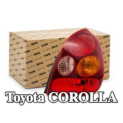 TYC المصباح الخلفي الأيمن, مع حامل لمبة — 2000 Toyota Corolla