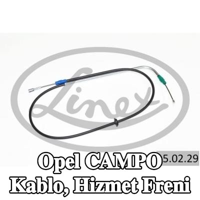 LINEX Kablo, hizmet freni — Opel Campo