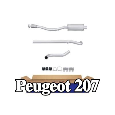 HELLA كاتم الصوت الأمامي, مع قطع التركيب — Peugeot 207