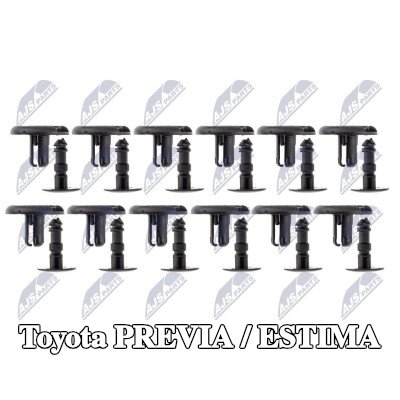 NTY مجموعة مشابك التثبيت، تركيب الزجاج — Toyota Previa / Estima