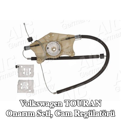 AIC Onarım Seti, cam regülatörü Sol Ön, elektrik motoru olmadan — Volkswagen Touran