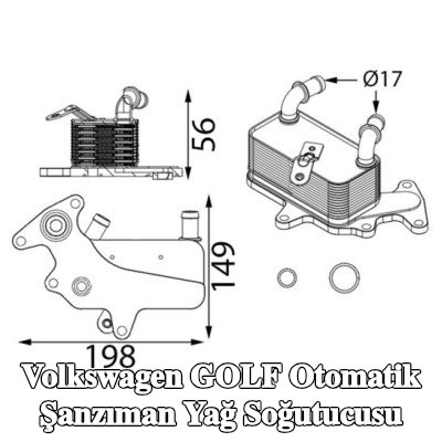 MAHLE Otomatik şanzıman yağ soğutucusu — 2016 Volkswagen Golf