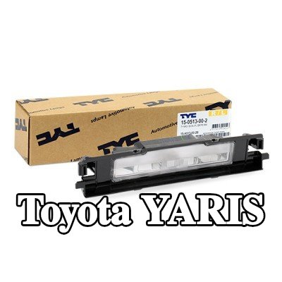 TYC إضاءة لوحة الأرقام مركزية, مع لمبة — 2008 Toyota Yaris