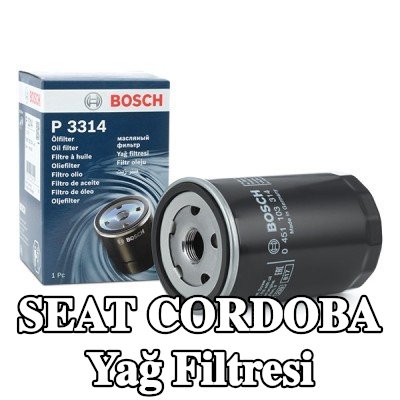 BOSCH Tek çek valflı yağ filtresi — 2003 SEAT Cordoba