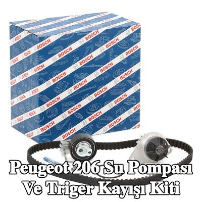 BOSCH Su pompası ve triger kayışı kiti Diş Sayısı: 100, Width: 17mm — Peugeot 206