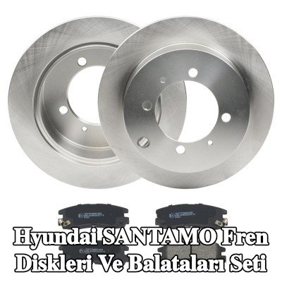 RIDEX Fren diskleri ve balataları seti Arka Aks, düz — Hyundai Santamo