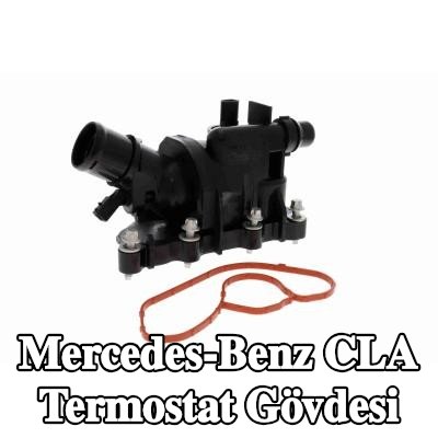 VEMO Conta/sızdırmazlık elemanı ile termostat muhafazası, hızlı bağlantı elemanlı, sensörlü, zımbalı, termostatlı — Mercedes-Benz Cla