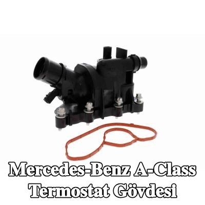 VEMO Conta/sızdırmazlık elemanı ile termostat muhafazası, hızlı bağlantı elemanlı, sensörlü, zımbalı, termostatlı — Mercedes-Benz A-Class