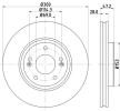 HELLA Fren diski PRO Yüksek Karbon, Outer Diameter: 300mm, içten havalandırmalı, Kaplamalı, tekerlek yatağı olmadan, tekerlek göbeği olmadan, tekerlek saplamaları olmadan — Hyundai Creta (4)